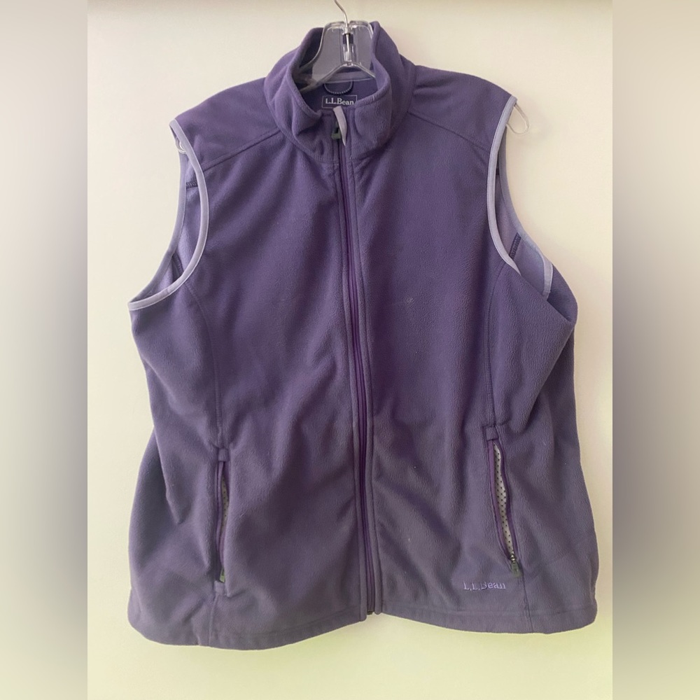 LL BEAN Fleece Vest XL Purple